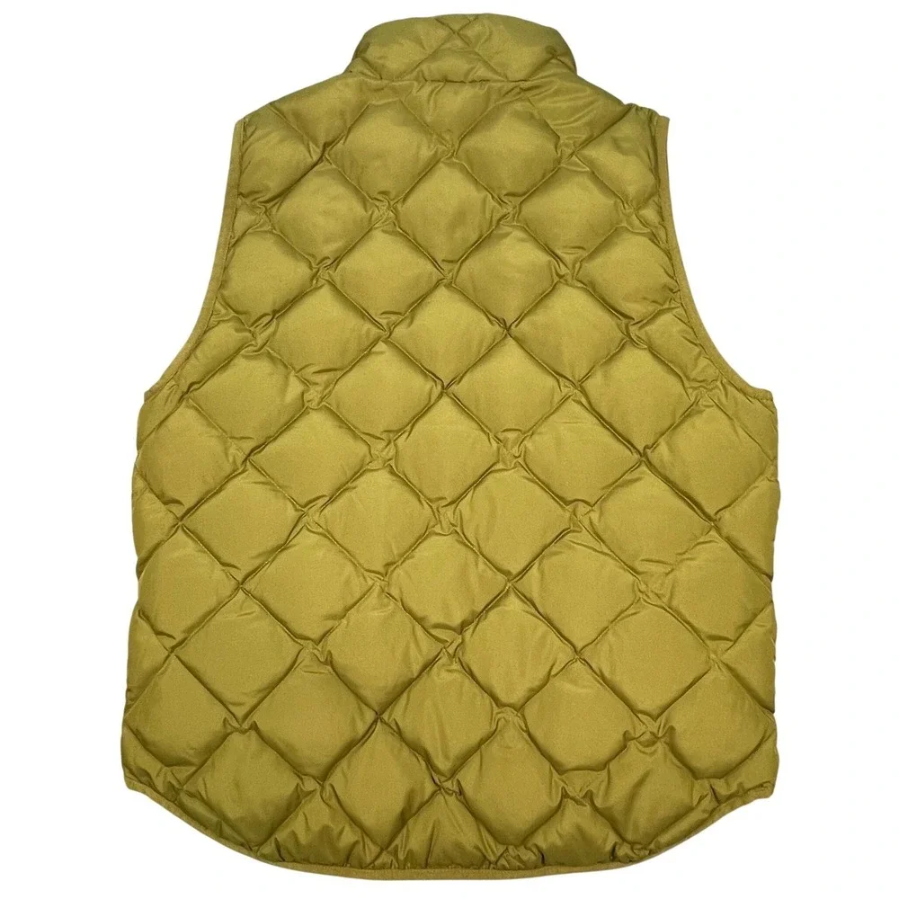 J.Crew Green Diamond Quilted Down Puffer Vest Womens Size Large